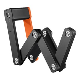 kingsea Folding Bike Lock,Heavy Duty Alloy Steel Anti Theft Security Bicycle Locks, Compact 2.06 Ft Bike Chain Lock with Mounting Bracket and 3 Keys,for Bike/Electric Bikes/Scooters