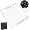 Acrylic Tray 10x10 with Cut Handles - Spill Proof Decorative
