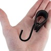 Alriedy Pack of 4 S Hooks Black with Leather Loop,