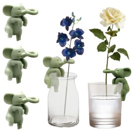 Plant Cutting Holder, Plant Propagation Buddy Friends, Plant Nurturing Decorative Plant Supports for Buds, Stems and Cuttings for Indoor Garden Plant Lover(Light Green Elephant 3PC)