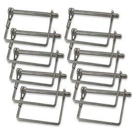 Stainless Steel PTO Square Shaft Locking Trailer Hitch Pin 1/4" x 2-1/4" (Pack of 10)