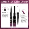 evpct 1Pcs Dark Purple Plum Lip Stain Paint Matte Lip