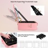 saiggnyy 15"×11" Large Pink Makeup Bag with Mirror, Personal Item