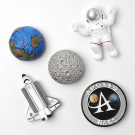 Aiuwo Refrigerator Magnets for Fridge Magnets,Cute Magnets Kitchen Decoration Kitchenware,Perfect for Refrigerators, Whiteboards, Maps and Other Magnetic Items (Space (5PCS))