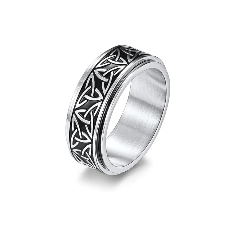 Anxiety ring Knot Spinner Ring for Men Women fidget ring