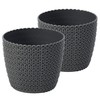 Tymar Flowerpot, pack of 2, round shape, planter, crochet look