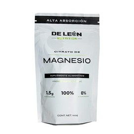 Citrato de Magnesio puro calidad Premium en Polvo 100g. Alta absorción. Ingredientes Naturales. 67 servicios.