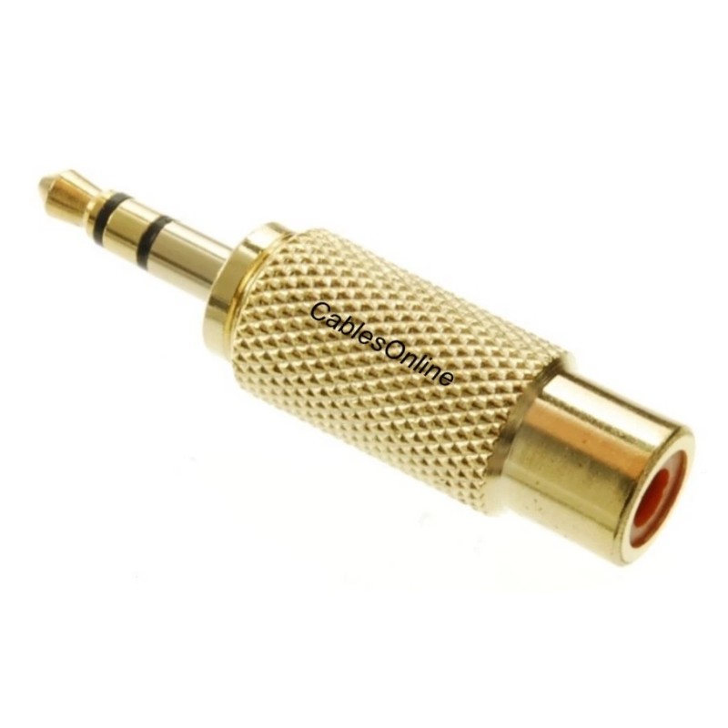 CablesOnline 10-Pack 3.5mm Stereo TRS Male Plug to RCA Female