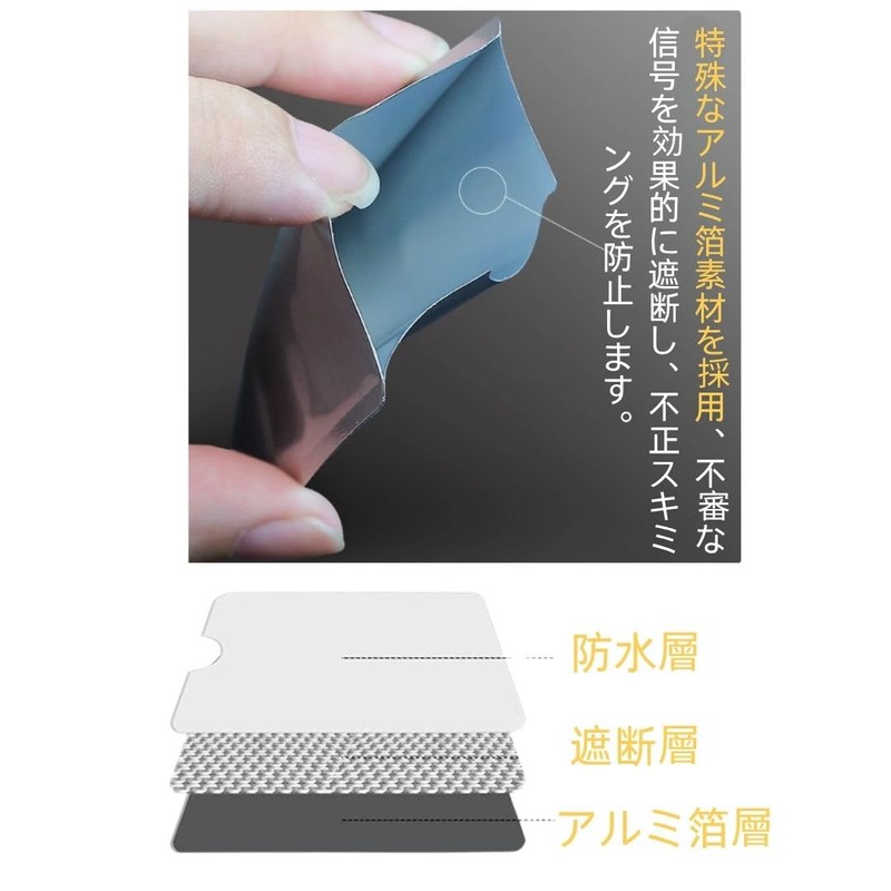 [HYOJINYO] RFID Blocker Sleeve, IC Card Interference Prevention Card Case,