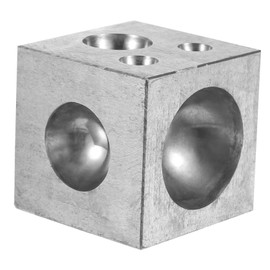 Hohopeti 18holes Gold Silver Copper Coin Ring Tools Dapping Block for Jewelry Making Professional Jewelry DIY Supply