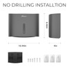 PLUSSEN Paper Towel Dispenser Wall Mount, Adhesive No Drilling Multifold