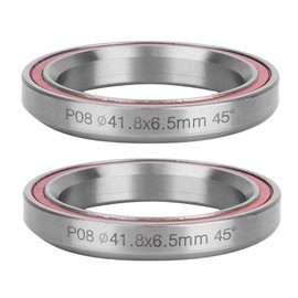 Kukyller Bearing Headset, 2PCS 41.8mm/1.6in Mountain Bicycle Stem Headset Heavy Duty Bike Double Sealed Bearing Accessory for Outdoors Cycling