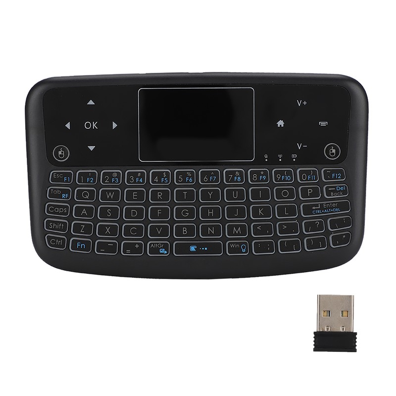 Mini Touch Flat Backlight 2.4G Button Wireless Keyboard Left and