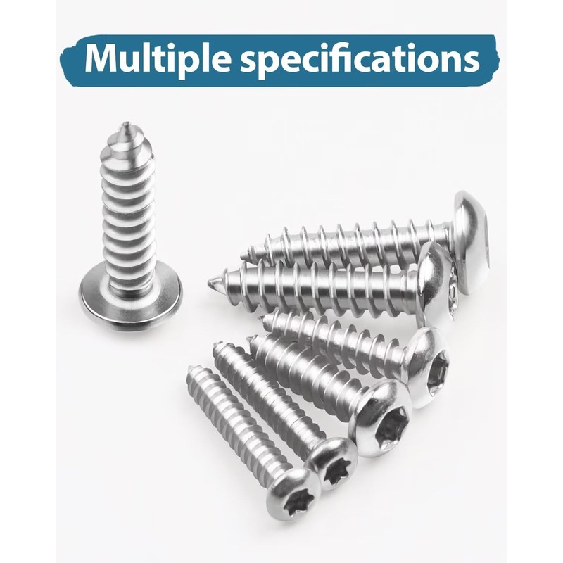 Pack of 50 Tapping Screws M5 x 20 mm, Leryati