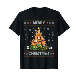 Squirrel Ugly Marry Christmas Tree Candy Cane Snowflakes T-Shirt