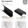 Pack of 10 Hidden Cabinet Handles Black, 120 mm Concealed