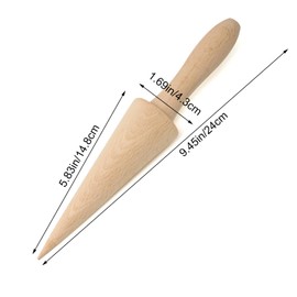 yueton 1 Pack Ice Cream Cone Roller Mold Pizzelle Roller Wooden Dessert Cooking Tools Pastry Cone Shaped Roller Mould Baking DIY Accessories