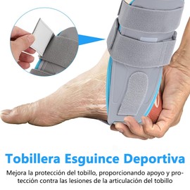Tobillera de Soporte, ajustable férula para esguince de tobillo para lesiones, reducción de la hinchazón, tensión en el tobillo y esguinces, Protección de tobillo para deporte para hombres y mujeres