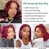 99J Burgundy Bob Wig Human Hair 13x4 Frontal Lace Wig