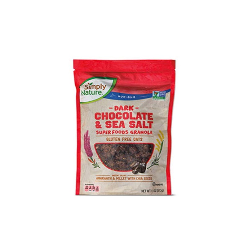 Simply Nature Dark chocolate and sea salt superfoods granola gluten