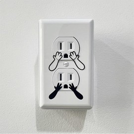 Ximimark 4 pcs Funny Vinyl Sticker Decal Cute Wall Art, Hand Socket Decals, Humorous and Funny Decals, Home Decoration