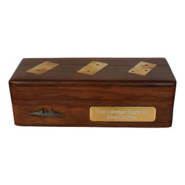 Gamekeepers Cottage gifts Battleship Wooden Dominoes In Wooden Box FREE ENGRAVING Gift 431