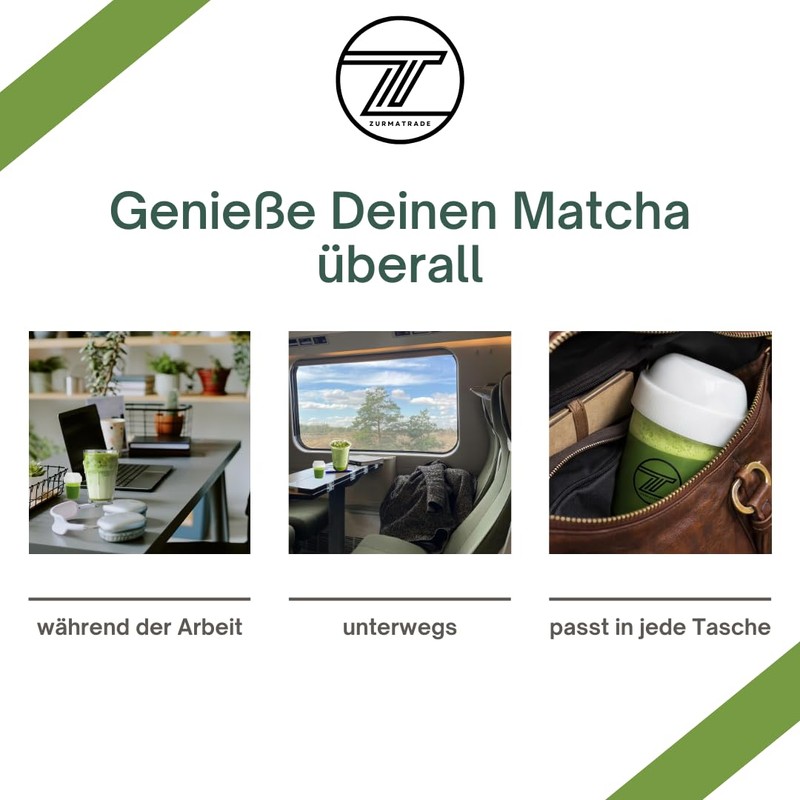 ZURMATRADE Matcha Mini Shaker Cup ToGo - Compact Mini Shaker