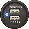 Powerwerx PanelUSB-Plus 4.8A Dual USB Device Charger 1 1/8” Panel