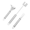 3pcs Corn Cob Peeler, Stainless Steel Corn Cob Holders Stripper