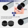 sourcing map Plastic Plug End Caps 50mm Round Furniture Table