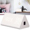 LED Digital Alarm Clock Multipurpose Wooden Clock with Voice Control