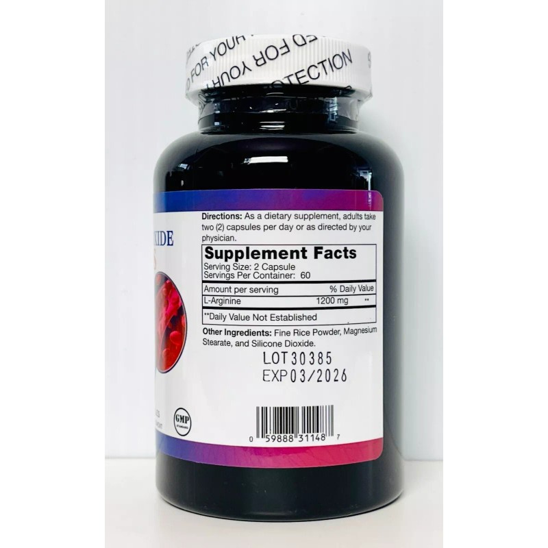 GNP 2 Pack Nitric Oxide NOS 120 capsules For Heart,