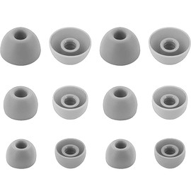 Rqker Ear Tips Compatible with Beats Studio Buds+, S/M/L Sizes 6 Pairs Soft Silicone Replacement Tips Earbuds Covers Eartips Compatible with Beats Studio Buds +, Cosmic Silver 12