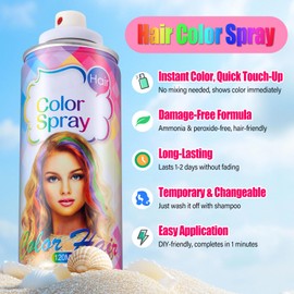 Acomler Temporary Hair Color Spray for Kids Women Men, One-Time Use White Hair Color Spray, Natural Washable Temporary Hair Dye Wax Pomades for Cosplay, DIY, Christmas Party, Halloween (White, 4.06oz)