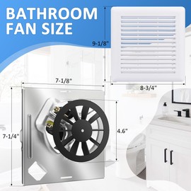 WKZO 696N-R02 B Unit Replacement Fan Motor and C350GN Grille for Br-oan Nu-Tone 688,696N,670, 671,689,695,Bathroom Exhaust Fan Cover with Springs 97017068 with Nu-Tone S97012026 Vent Motor Assembly