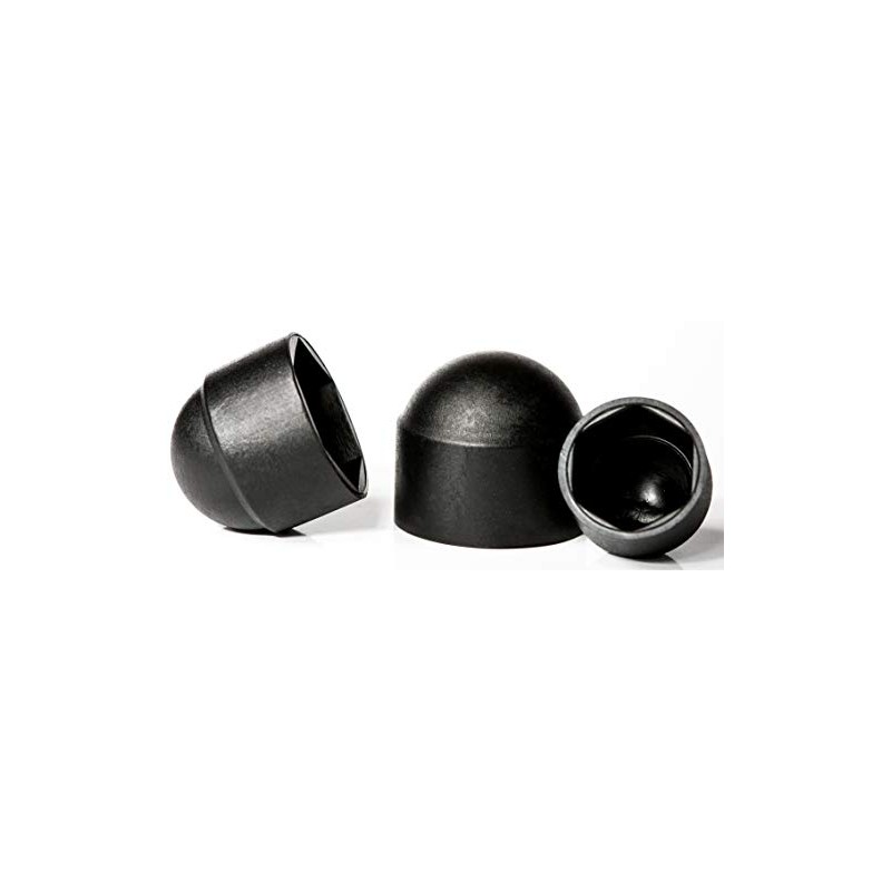 M8 (13mm Wrench) Black Plastic Nut and Bolt Protective Dome