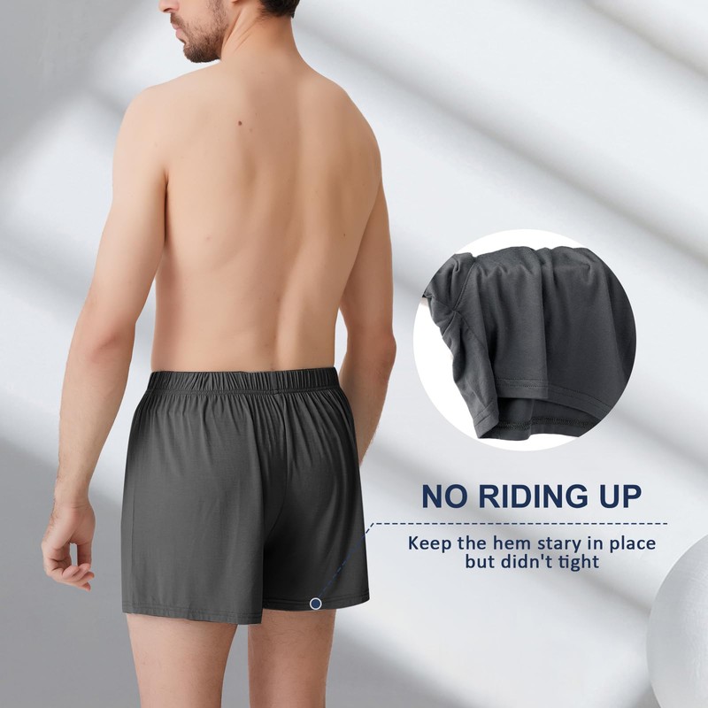 BAMBOO COOL Men's Boxers Underwear Boxer Shorts for Men Classic