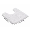 U-Shaped Bathroom Toilet Mat – Thick Plush Polyester Absorbent Rug