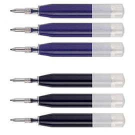 6 Genuine Intrepid Ion Gel Ink Refill [Bulk Packing] for Cross Roadster, Sheaffer ion, Vice, Penatia Gelicious, and Matrix Pens, 3 Black & 3 Blue with Gel sealant for Shelf Life Longevity