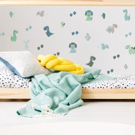 Stickerscape Dinosaur Wall Stickers (Green Dinosaurs) | Nursery Wall Stickers, Dino Wall Decals, Dinosaur Wall Decor, Dinosaur Themed Bedroom | Easy to Apply, Cleanly Removable