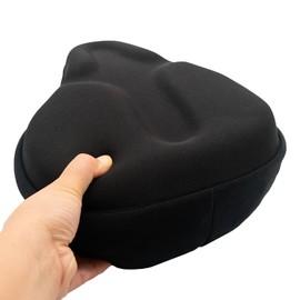 Saddle Cover, Bicycle, Thick, Double Cushion, Breathable, Shock Absorption, Firmly Attached, Anti-Slip (Black)
