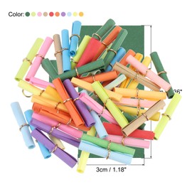 MECCANIXITY Mini Vintage Message Paper Scrolls, 10Pcs x 10 Random Valentine Message Papers, Lucky Wish Paper for Party Birthday