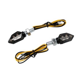 Set of 2 Mini Indicators 12 V LED Smoke Grey for Moped and Motorcycle