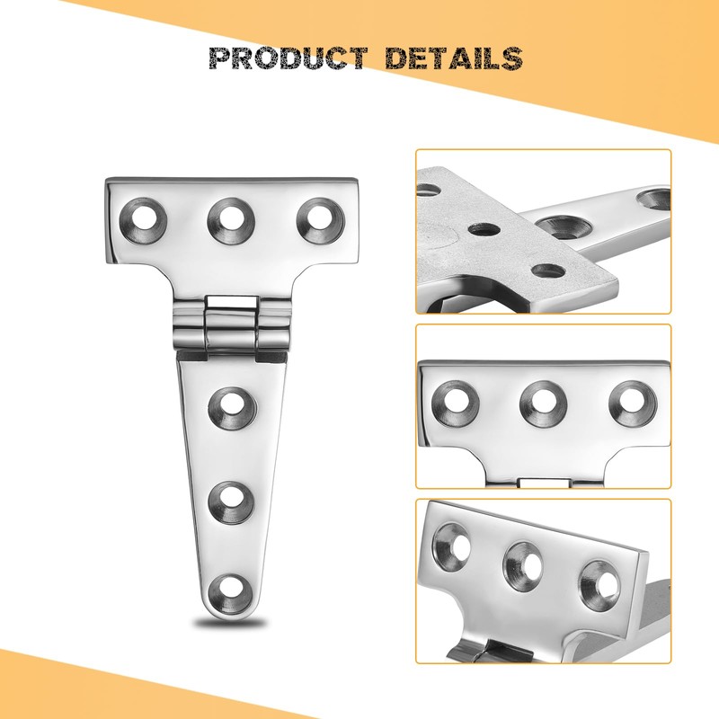 Heavy Duty Marine Boat T Hinges 316 Stainless Steel, 4
