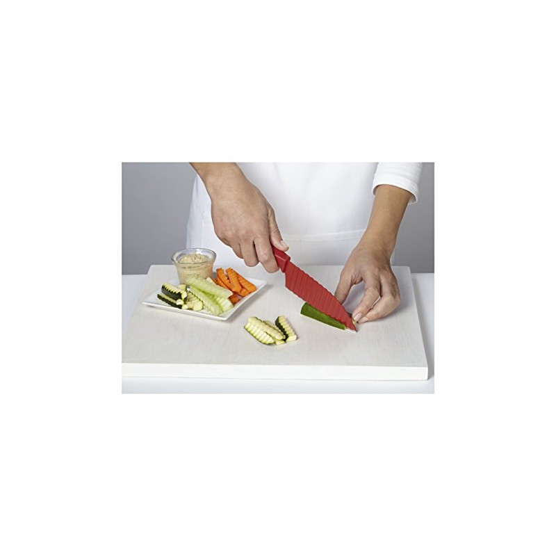 Kuhn Rikon Colori+ Krinkle Cut Garnish Knife, Blue