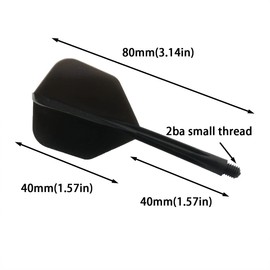 DGHAOP Integrated Dart Flight and Shafts 9PCS Nylon Plastic Integrated Dart Shaft and Flights Tip Darts Set White Black and Blue