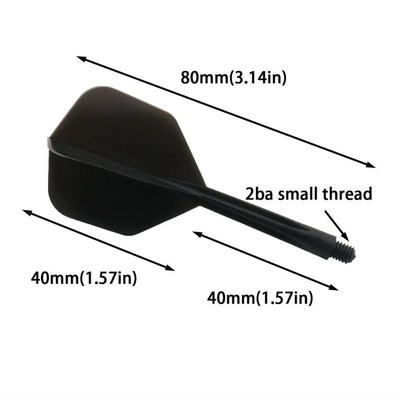 DGHAOP Integrated Dart Flight and Shafts 9PCS Nylon Plastic Integrated