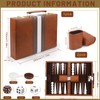 Backgammon, Backgammon Case, Backgammon Wood, with High-Quality Leather Case, Portable
