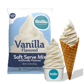Frostline Mezcla para helado suave de vainilla, libre de lactosa y gluten - Solo agregue agua, lcteos o alternativa libre de lcteos, usar con...      
