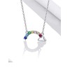 PAHALA 925 Sterling Silver Summer Lucky Rainbow Chain Cloud Colorful